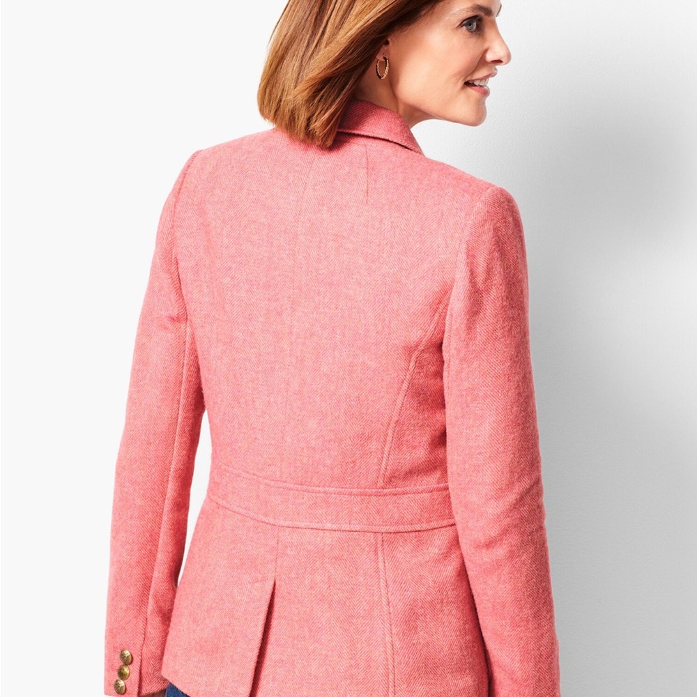 Talbots Pink Wool Blend Blazer Jacket NWT - Picture 3 of 11
